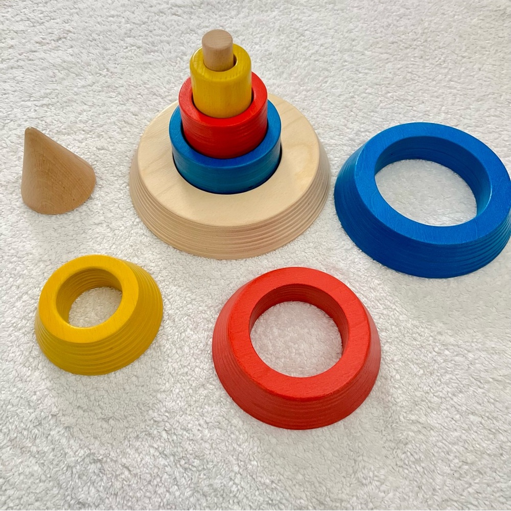 Monti Kids New in Box Wooden Montessori Puzzle Cone - Picture 6 of 7
